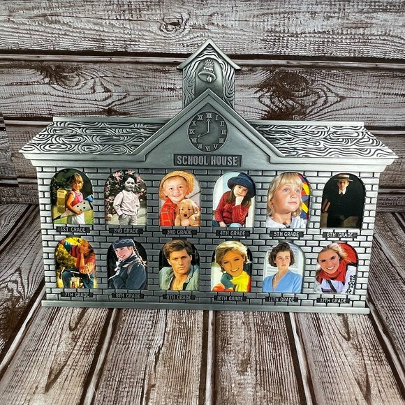 Unbranded Other - School House Picture Frame Pewter Grades 1-12 Pictures Kids Memories Photos NEW